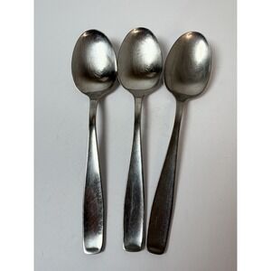 3 Place Oval Soup Spoons WMF LINE Cromargan Stainless Germany‎ 7 1/4